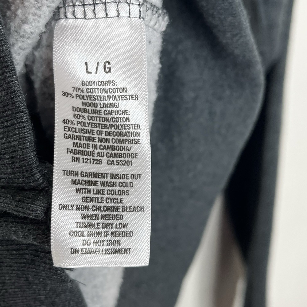 Aeropostale Full Zip Logo Hoodie Gray Womens L Fleece Sweatshirt Y2K Style - Picture 7 of 10